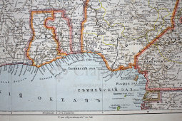 Старинная карта «Верхняя Гвинея и западный Судан», Большая энциклопедия, Россия, к. 19, н. 20 вв.