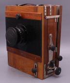 Советский деревянный фотоаппарат «ФК», объектив Индустар-51, формат 13х18 см
