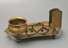 Старинный курительный прибор, латунь, серебрение, Фраже, Европа, к. 19, н. 20 вв.