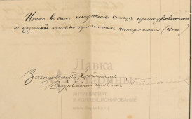 Старинный документ, послужной список младшего врача 93-го Военно-санитарного транспорта, 1915 г.