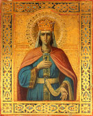 Икона «Святая мученица царица Александра», Центральная Россия, 19 век