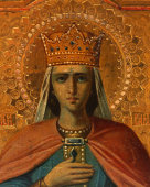 Икона «Святая мученица царица Александра», Центральная Россия, 19 век
