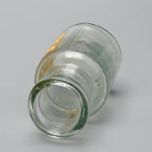 Старинный стеклянный флакон из-под вазелина, Россия, до 1917 г.