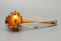 Верхушка, наконечник для елки, СССР, 1970-е, стекло.