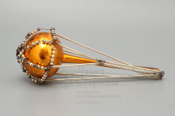 Верхушка, наконечник для елки, СССР, 1970-е, стекло.