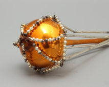 Верхушка, наконечник для елки, СССР, 1970-е, стекло.