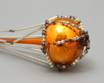 Верхушка, наконечник для елки, СССР, 1970-е, стекло.