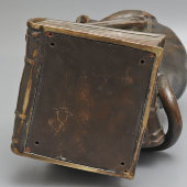 Старинная кабинетная скульптура «Обезьяна на книгах», бронза, Европа, кон. 19 в.