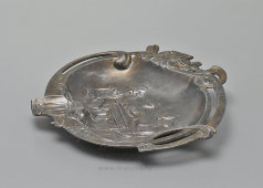 Старинная пепельница «Картежники», шпиатр, Франция, 1-я пол. 20 в.