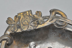 Старинная пепельница «Картежники», шпиатр, Франция, 1-я пол. 20 в.