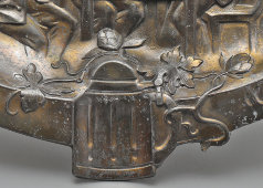 Старинная пепельница «Картежники», шпиатр, Франция, 1-я пол. 20 в.