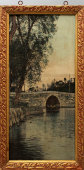 Китайская картинка «Каменный мост», шелкография, 1950-е