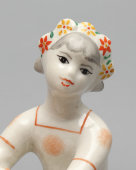 Статуэтка «Песенка», скульптор Пермяк М. Е., фарфор, Сысертский завод, 1960-70 гг.