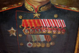 Картина, портрет «Маршал Советского Союза К. Е. Ворошилов», холст, масло, СССР, 1952 г.