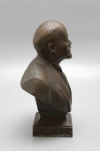 Бюст «Владимир Ильич Ленин», СССР, 1950-60 гг., скульптор В. Лукьянов, бронза