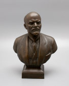 Бронзовый бюст «В. И. Ленин», скульптор В. Лукьянов, СССР, 1960 г.