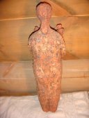 Скульптура «Девушка с цветами», СССР, 1950-60 гг., керамика