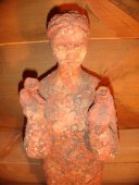 Скульптура «Девушка с цветами», СССР, 1950-60 гг., керамика