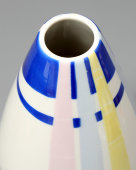 Редкая фарфоровая ваза с цветным геометрическим декором, ЛФЗ, 1950-60 гг.