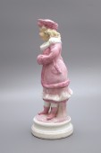 Антикварная фарфоровая статуэтка «Девочка с муфтой»