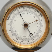 Винтажный кабинетный настольный барометр-анероид в виде шара, Швеция, 1-я пол. 20 в.