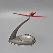 Сувенирная модель самолета ЯК-18П с пепельницей, подарок летчику, СССР, 1970-е