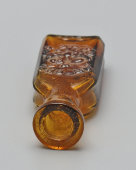 Маленький старинный бутылёк, флакон с двуглавым орлом и надписью «Аптека», цветное стекло, Россия, до 1917 г.