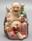 Комплект статуэток Хотэя разных размеров, фарфор, Китай, 2-я пол. 20 в.