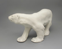 Большая скульптура «Белый медведь», Тимус А. К., анималистика ЛФЗ, 1930-е