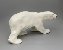 Большая скульптура «Белый медведь», Тимус А. К., анималистика ЛФЗ, 1930-е