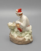 Статуэтка «Иван-царевич с Царевной-лягушкой», скульптор Коврижкин А. А., фарфор, Минский ФФЗ, 1957-60-е