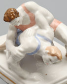 Фигурка «Борцы (Борьба)», скульптор Кожин П. М., фарфор, Дулево, 1959 г.