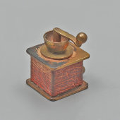 Старинная фигурка-миниатюра «Кофемолка», венская бронза, Австрия, нач. 20 в.