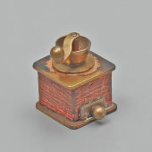 Старинная фигурка-миниатюра «Кофемолка», венская бронза, Австрия, нач. 20 в.