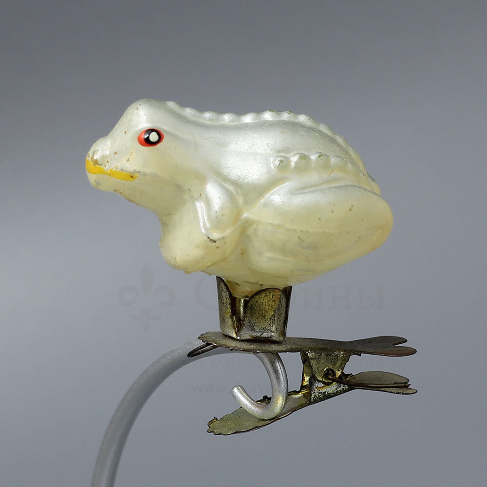Купить стеклянную игрушку для ёлки «Лягушка», стекло, СССР, 1950-60 гг.