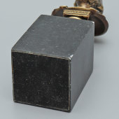 Настольный бюст небольшого размера «Гиппократ», латунь, природный камень, Россия, 2000-е