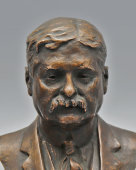 Бюст 26-го президента Америки Теодора Рузвельта (Theodore Roosevelt), бронза, США, 1-я пол. 20 в.