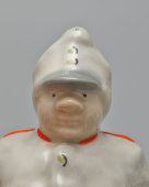 Статуэтка «Бравый солдат Швейк», скульптор А. Бондаренко, фарфор ЛЗФИ, 1950-60 гг.