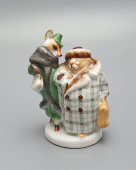 Фигурка «Лиса и бобёр» по мотиву басни Михалкова С. В., скульптор Воробьев Б. Я., художник Ризнич И. И., ЛФЗ