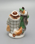 Фигурка «Лиса и бобёр» по мотиву басни Михалкова С. В., скульптор Воробьев Б. Я., художник Ризнич И. И., ЛФЗ