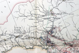 Старинная карта Амурской области с указанием участков проживания и хозяйственной деятельности, бумага, Россия, 1912 г.