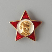 Значок «Октябрятская звездочка», металл, штамп, булавка, СССР, 1950-60 гг.