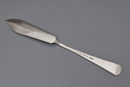 Винтажный серебряный нож для рыбы, 800 проба, O. Stammwitz, Европа, 1-я пол. 20 в.