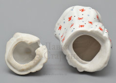 Горчичница с крышкой «Старуха», скульптор Данько Н. Я., фарфор, ЛФЗ, 1930-е