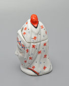 Горчичница с крышкой «Старуха», скульптор Данько Н. Я., фарфор, ЛФЗ, 1930-е