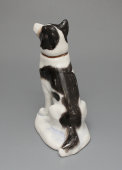 Статуэтка «Собака лайка Папанина» (малая), скульптор Ризнич И. И., фарфор ЛФЗ, 1940-й