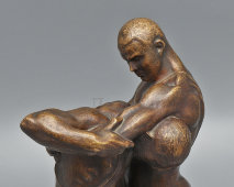 Спортивная скульптура «Борцы», скульптор М. Г. Манизер, бронза, СССР, 1950-е