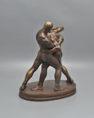 Спортивная скульптура «Борцы», скульптор М. Г. Манизер, бронза, СССР, 1950-е