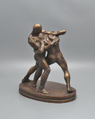 Спортивная скульптура «Борцы», скульптор М. Г. Манизер, бронза, СССР, 1950-е