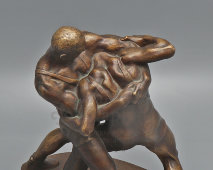 Спортивная скульптура «Борцы», скульптор М. Г. Манизер, бронза, СССР, 1950-е